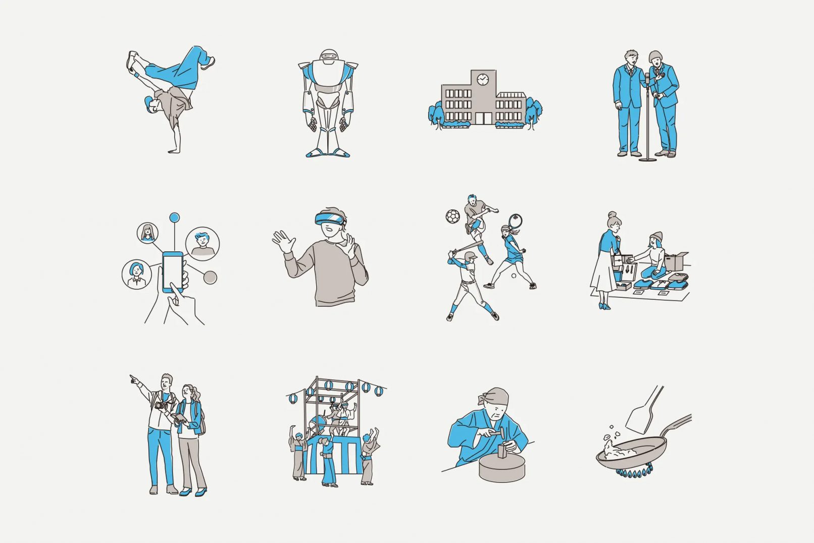 SDGs アクションカードゲーム　X（クロス）　イラスト