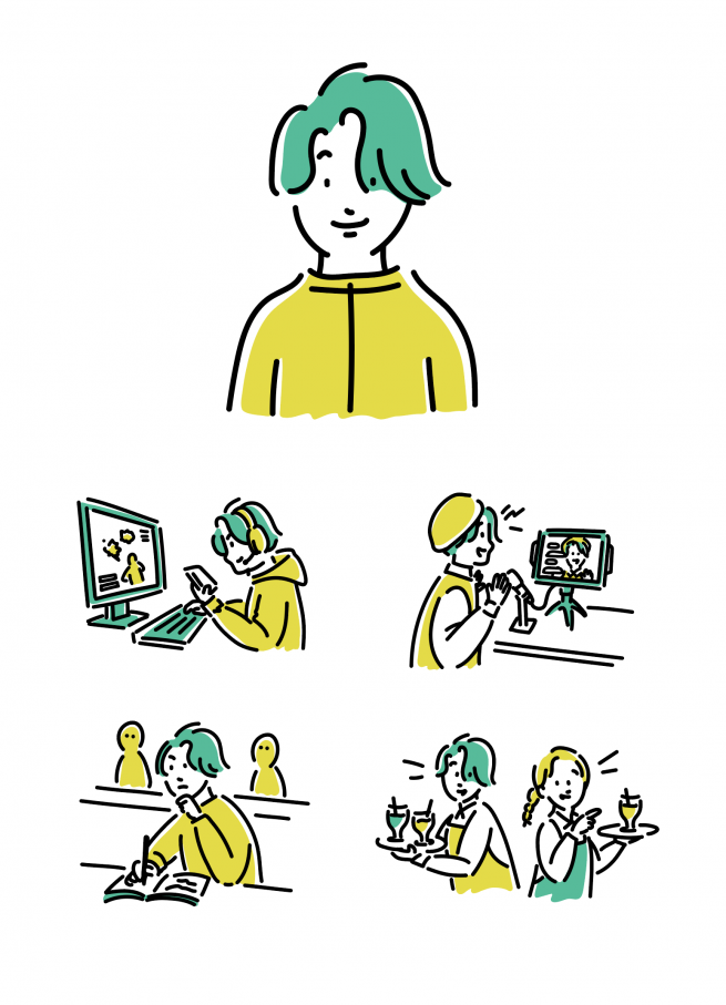 ハフライブ　イラスト